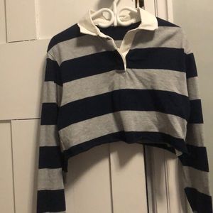 brandy melville rugby polo stripped shirt